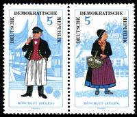 (1964-074) Лист (2 м) Германия (ГДР) "Рюген"    Национальные костюмы II O